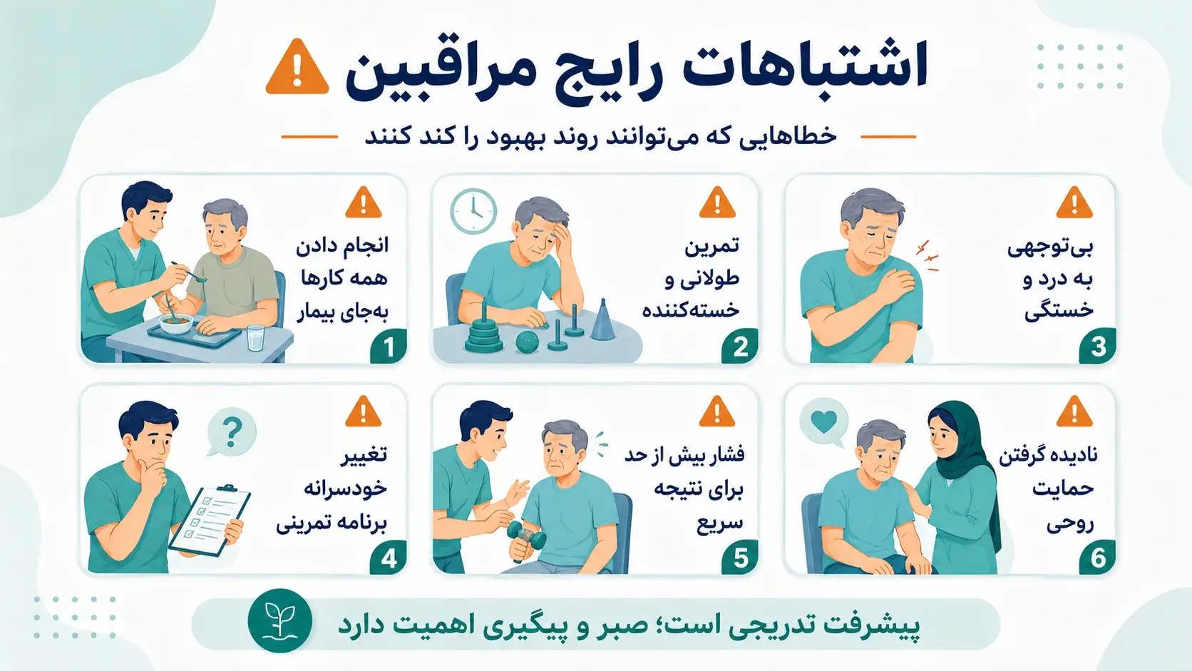 اشتباهات رایج در نگهداری بیماران سکته مغزی