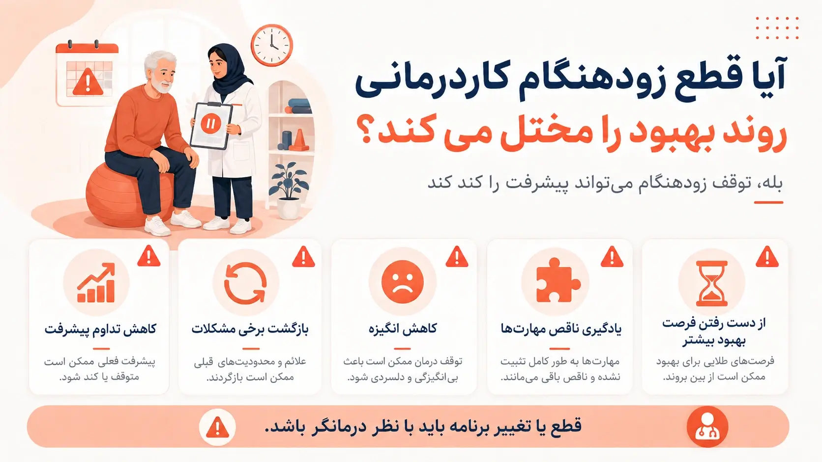 عامل مختل کردن روند بهبود کاردرمانی برای بیماران سکته مغزی