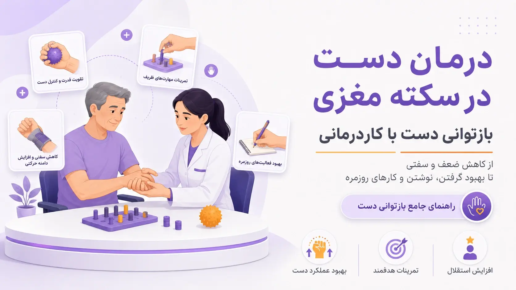 بهبود حرکت دست بعد از سکته مغزی
