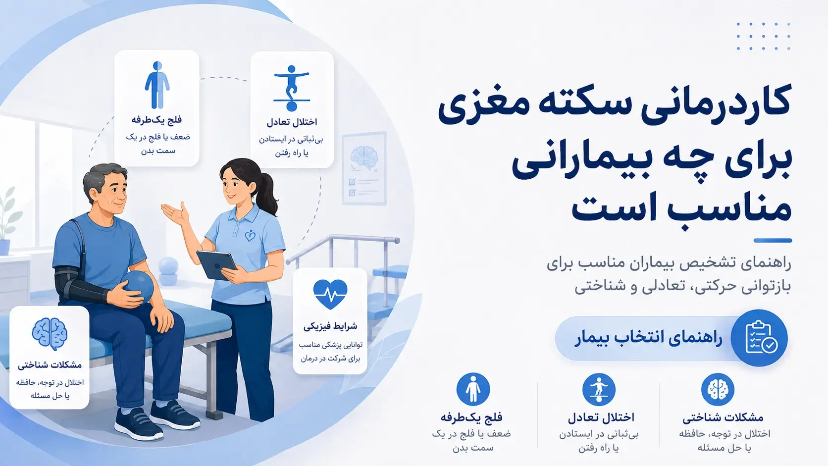 چه بیمارانی نیاز به کاردرمانی سکته مغزی دارند؟