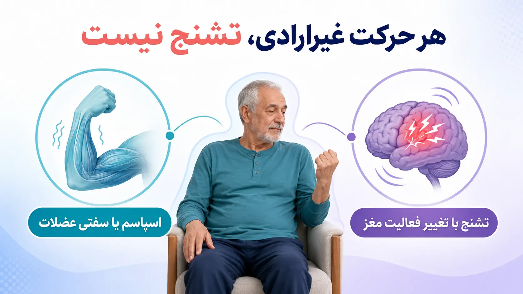 هر حرکت غیر ارادی تشنج نیست